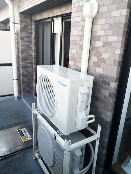 室外機　二段置き　室外化粧カバーあり：ダイキン　S36XTES