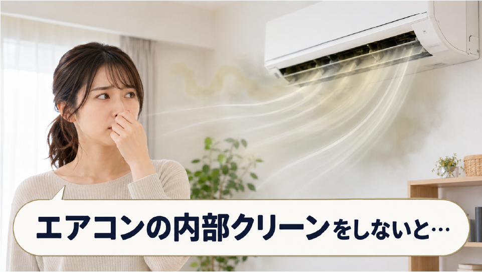エアコンの風が臭いイメージ画像
