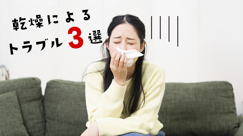 エアコンの暖房が原因の乾燥によるトラブルを3つご紹介