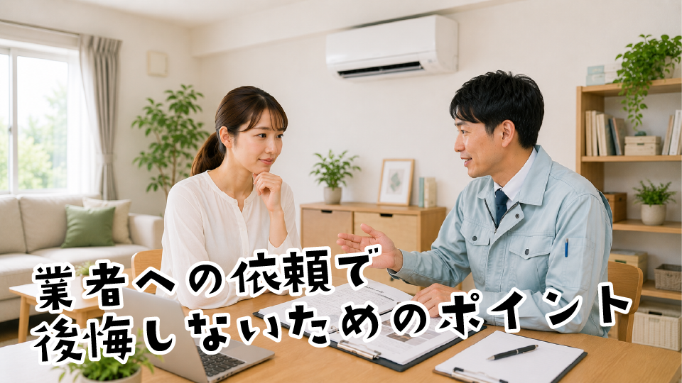 業者への設置依頼で後悔しないためのポイントのイメージ画像