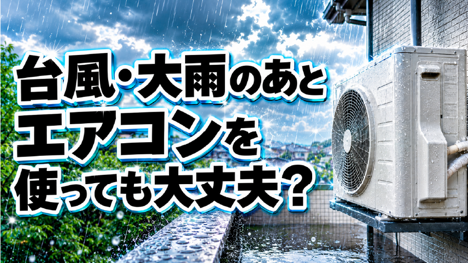 台風・大雨のあとエアコンを使っても大丈夫?のイメージ画像