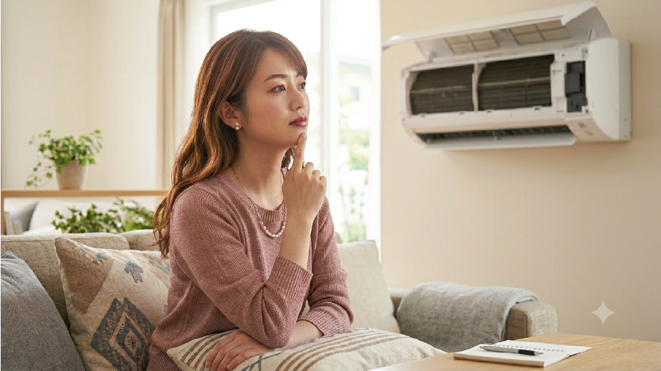 臭いが気になっている人物のイメーj画像