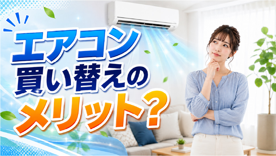 エアコン買い替えのメリットとは?
、のイメージ画像