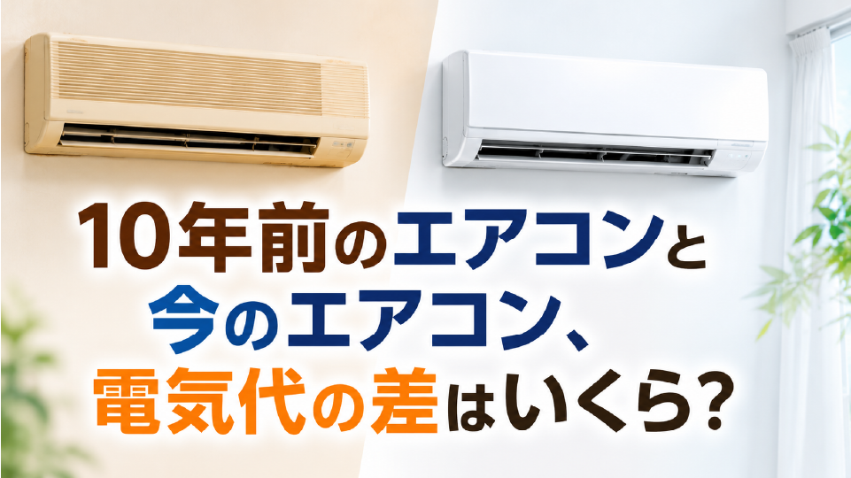 【2026年版】10年前のエアコンと今のエアコン、電気代の差はいくら？買い替えで元は取れるか徹底比較、のイメージ画像