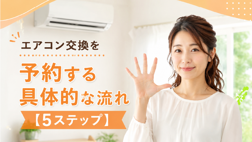 エアコン交換を予約する具体的な流れ【5ステップ】、のイメージ画像