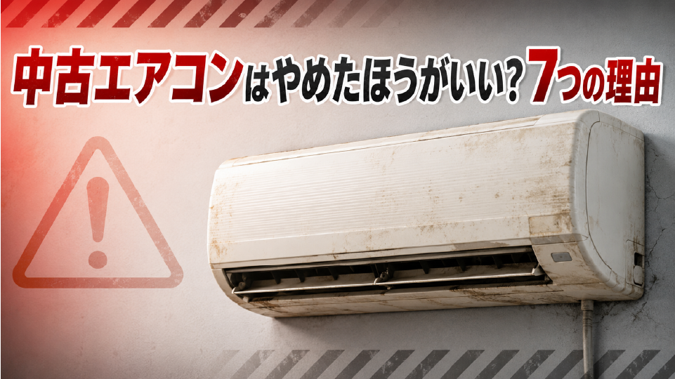【後悔する前に】中古エアコンはやめたほうがいい?専門家が7つの理由と失敗しない選び方を徹底解説、イメージ画像