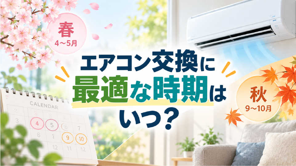 エアコン交換に最適な時期はいつ?
、のイメージ画像