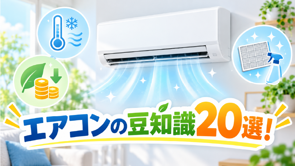 エアコンの豆知識20選！電気代を節約する使い方から掃除のコツまで専門家が解説、のイメージ画像