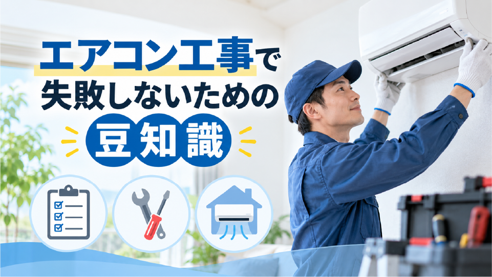 エアコン工事で失敗しないための豆知識、のイメージ画像