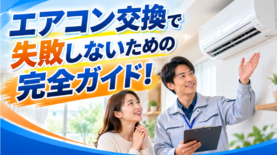 エアコン交換で失敗しないための完全ガイド!注意すべきポイントをプロが解説、のイメージ画像