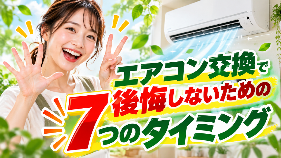 エアコン交換で後悔しないための7つのタイミング、のイメージ画像