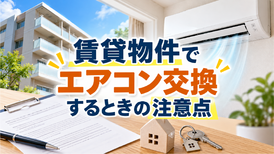 賃貸物件でエアコン交換するときの注意点、のイメージ画像