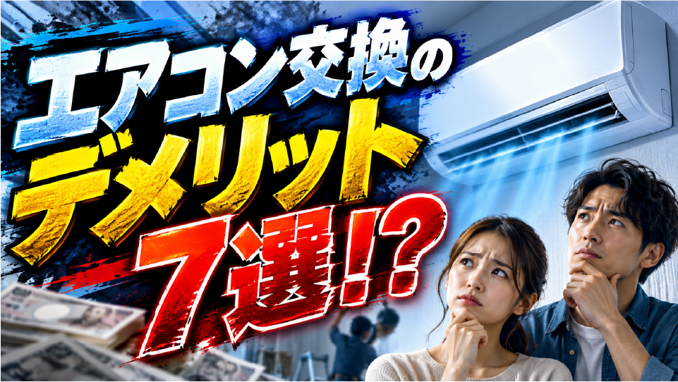 エアコン交換のデメリット7選!費用や工事で後悔しないための全知識、のイメージ画像