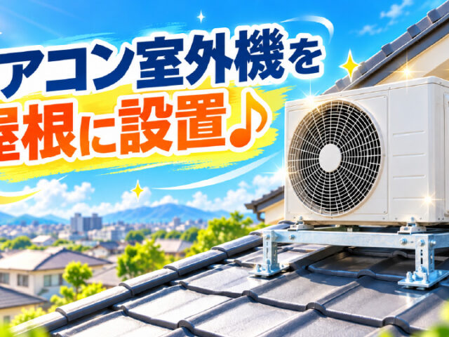 エアコン室外機を屋根に設置する費用は？メリット・デメリットと後悔しない業者選び、のイメージ画像