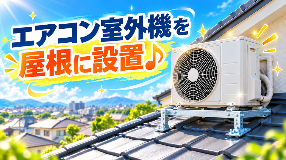 エアコン室外機を屋根に設置する費用は?メリット・デメリットと後悔しない業者選び、のイメージ画像