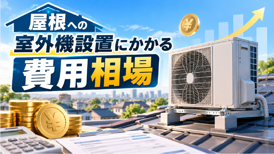 屋根への室外機設置にかかる費用相場、のイメージ画像